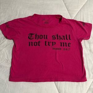 On Fire 100% Cotton Moody Magenta Tee M